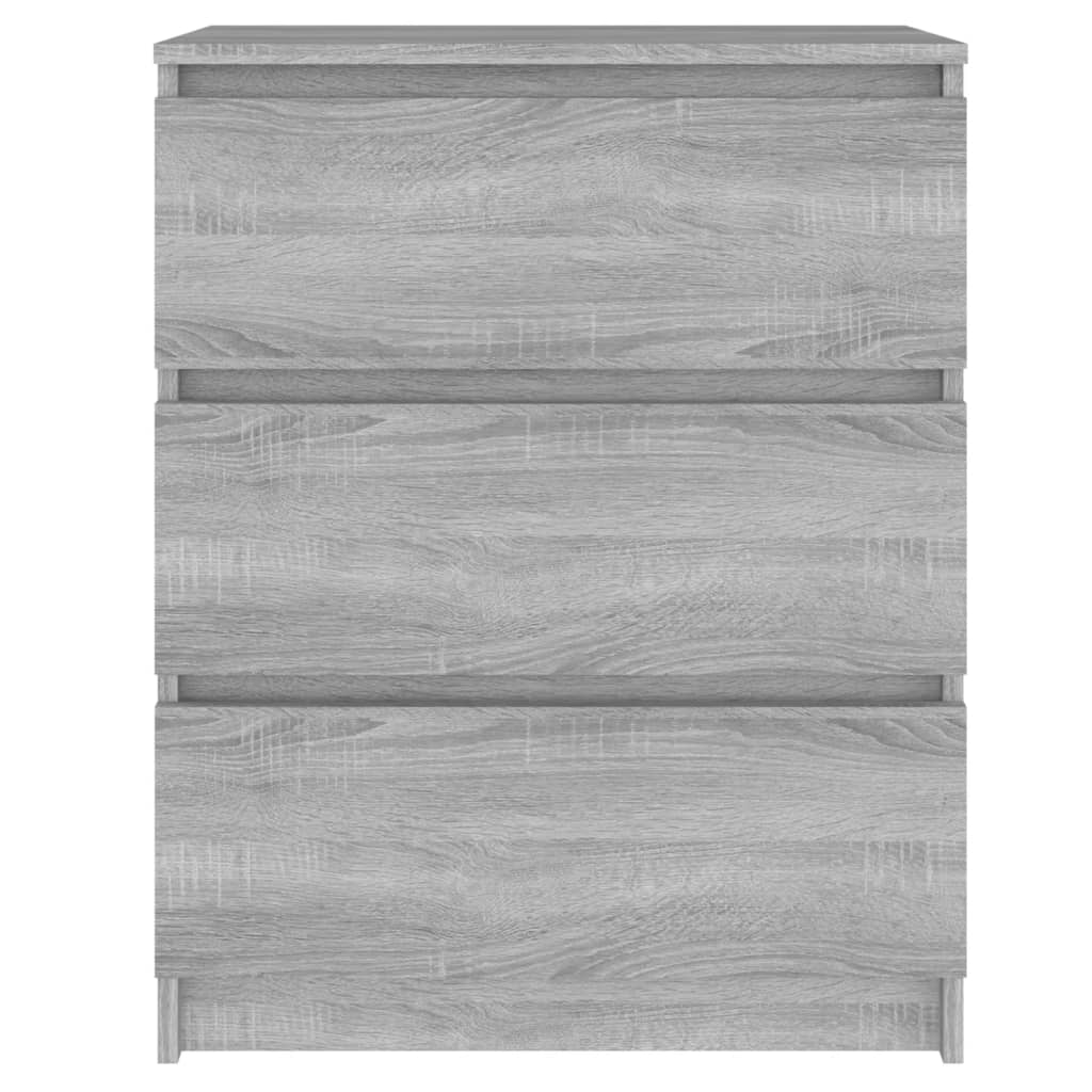 Aparador de madera contrachapada gris Sonoma 60x35x76 cm