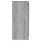 Aparador de madera contrachapada gris Sonoma 60x35x76 cm