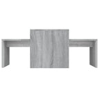 Set mesa de centro madera de ingeniería gris Sonoma 100x48x40c