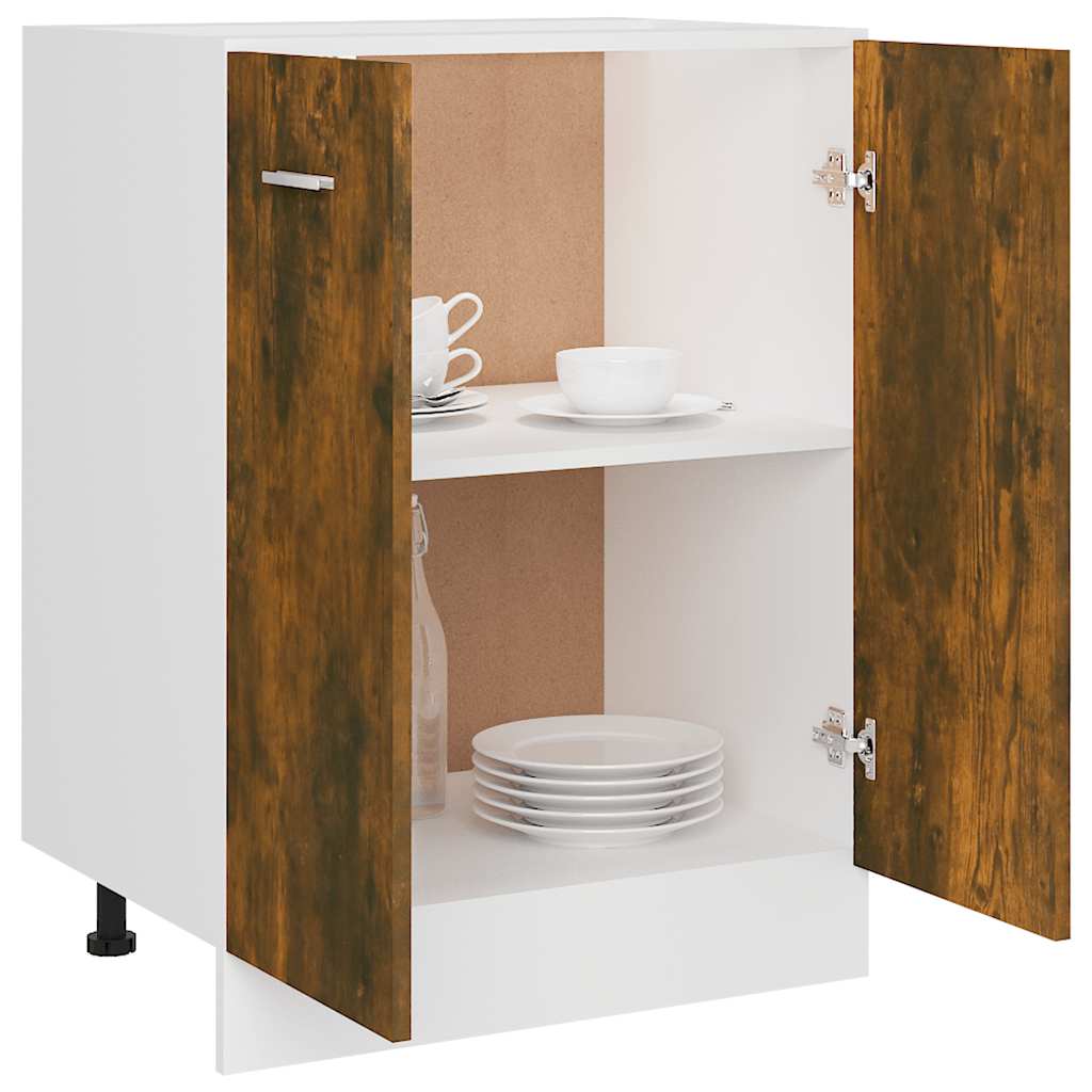 Armario bajo "Lyon" roble ahumado 60x46x81,5 cm Madera de ingeniería