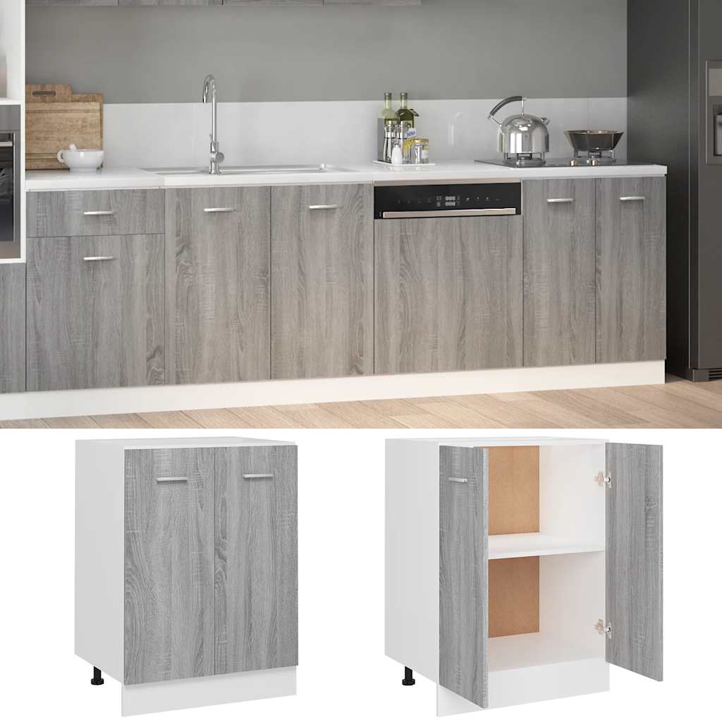 Armario bajo "Lyon" Gris Sonoma 60x46x81,5 cm Madera de ingeniería