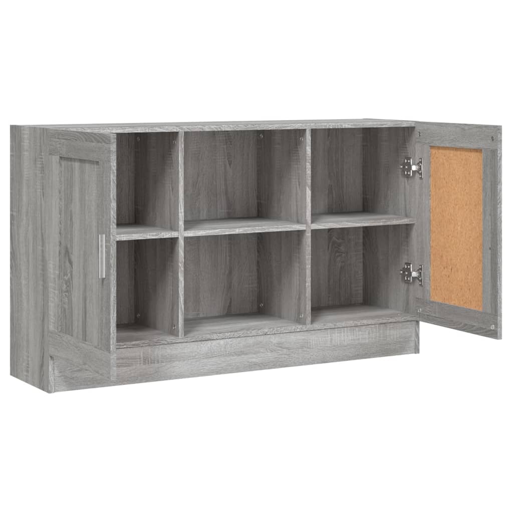 Aparador de madera contrachapada gris Sonoma 120x30,5x70 cm
