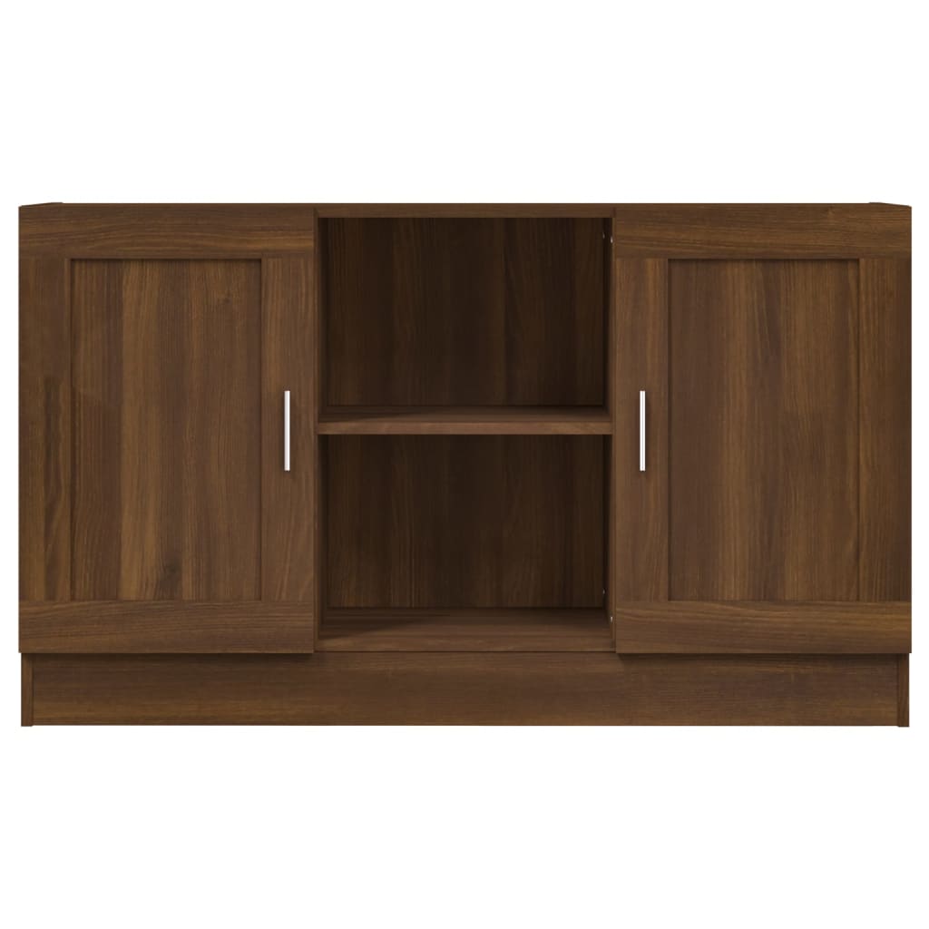 Aparador de madera contrachapada roble marrón 120x30,5x70 cm