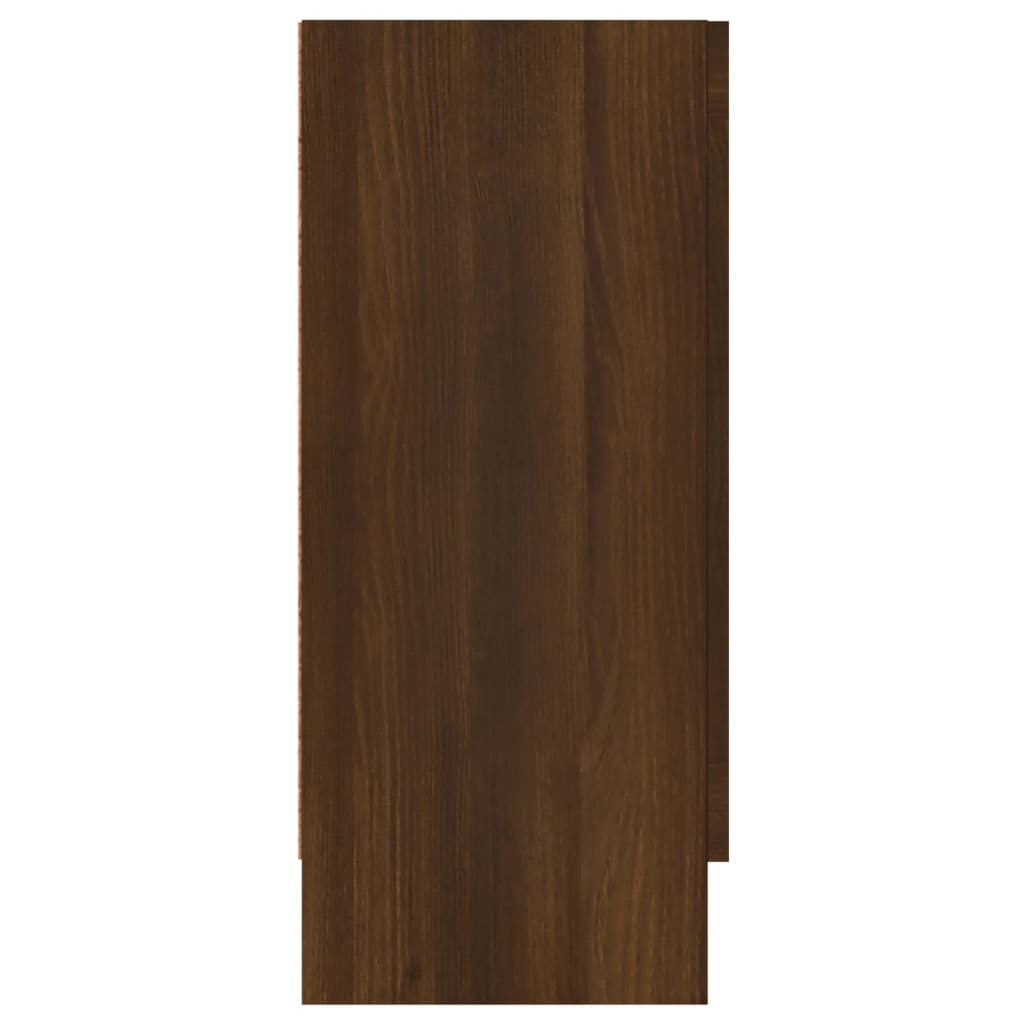 Aparador de madera contrachapada roble marrón 120x30,5x70 cm