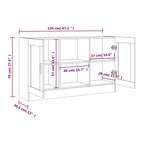 Vitrina madera contrachapada gris Sonoma 120x30,5x70 cm