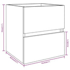 Mueble de lavabo madera ingeniería roble ahumado 41x38,5x45 cm