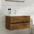Armario lavabo madera contrachapada roble Sonoma 90x38,5x45 cm