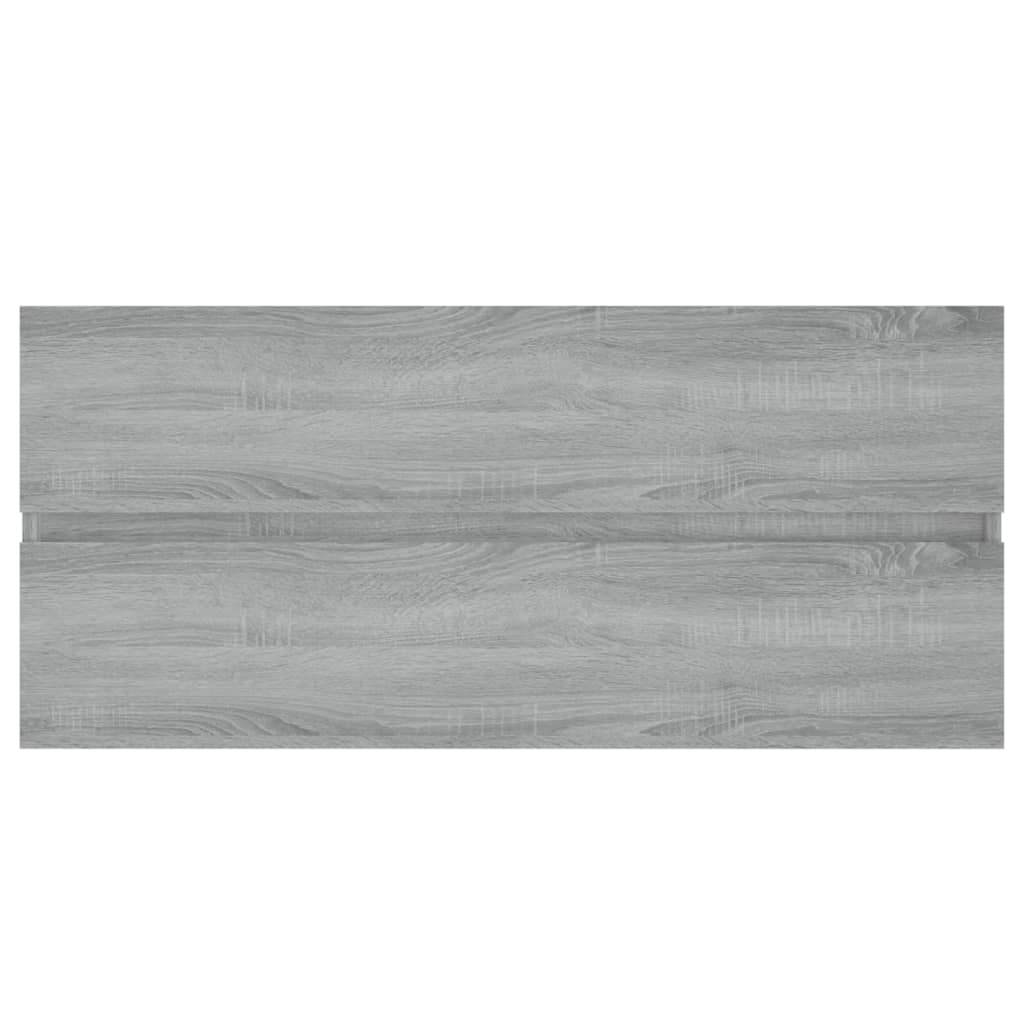 Mueble de lavabo madera de ingeniería gris Sonoma 100x38,5x45cm