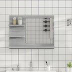 Espejo de baño madera contrachapada gris Sonoma 40x10,5x37 cm