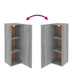 Mueble de TV 2 uds madera ingeniería gris Sonoma 30,5x30x90 cm