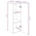 Mueble de TV 2 uds madera ingeniería gris Sonoma 30,5x30x90 cm