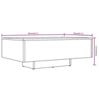 Mesa de centro madera contrachapada roble ahumado 85x55x31 cm