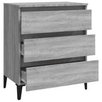 Aparador de madera contrachapada gris Sonoma 60x35x69 cm