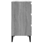 Aparador de madera contrachapada gris Sonoma 60x35x69 cm