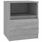 Mesitas noche 2 uds madera ingeniería gris Sonoma 40x40x50 cm