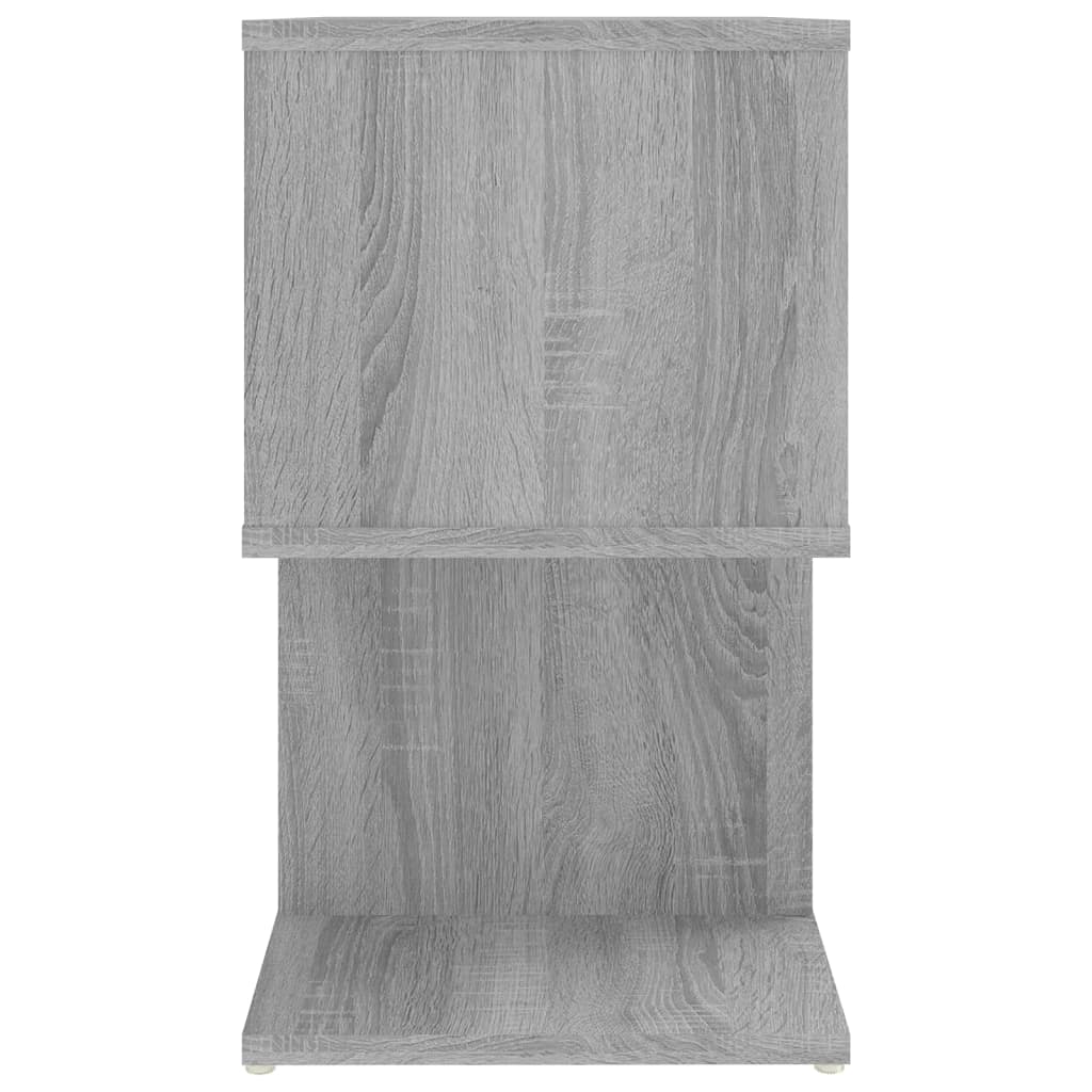 Mesita de noche madera contrachapada gris Sonoma 50x30x51,5 cm
