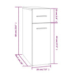 Armario botiquín madera contrachapada gris Sonoma 20x45,5x60cm