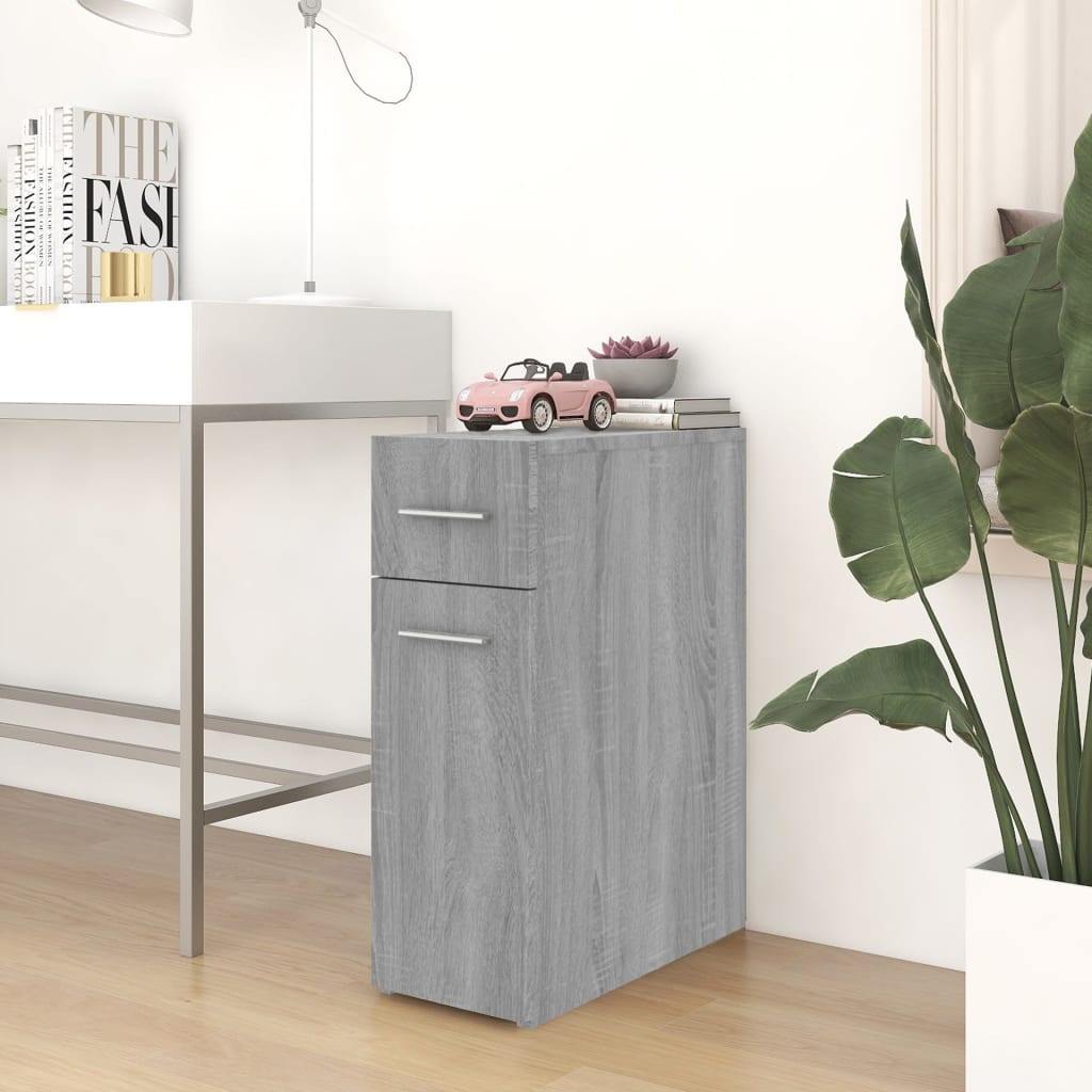 Smoked oak plywood medicine cabinet 20x45.5x60 cm