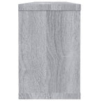 Estantes cúbicos de pared 2 uds madera gris Sonoma 60x15x23 cm