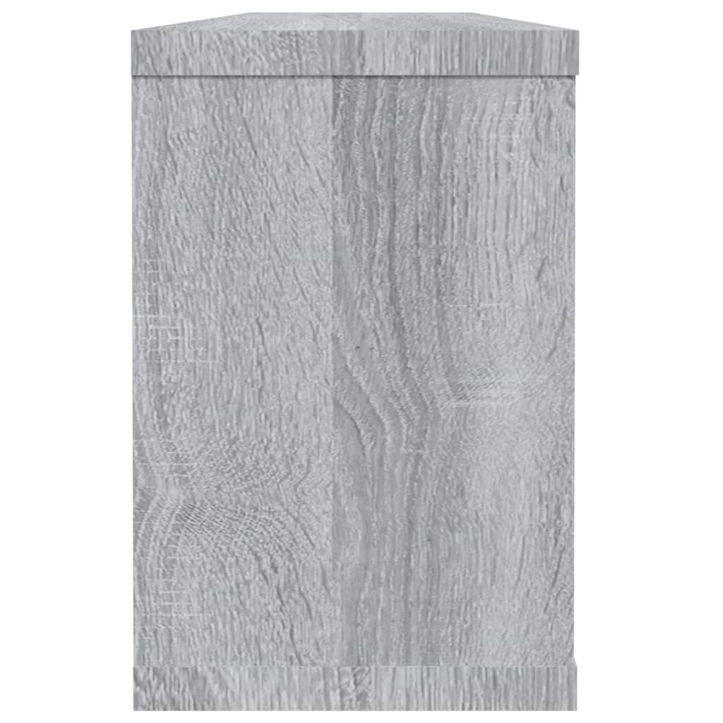 Estantes cúbicos de pared 2 uds madera gris Sonoma 60x15x23 cm