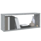 Estantes cúbicos de pared 2 uds madera gris Sonoma 60x15x23 cm
