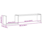 Estantes de pared 2 uds contrachapado roble ahumado 100x15x20cm