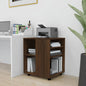 Armario con ruedas madera contrachapada gris Sonoma 60x35x75 cm