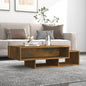 Mesa de centro de madera de roble negro 105x55x32 cm