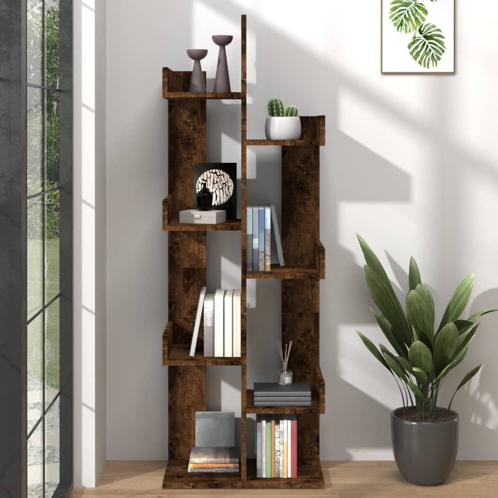Estantería madera contrachapada gris Sonoma 48x25,5x140 cm
