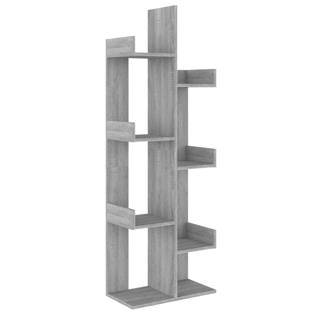 Estantería madera contrachapada gris Sonoma 48x25,5x140 cm