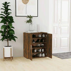 Zapatero de madera contrachapada blanco 31,5x35x70 cm