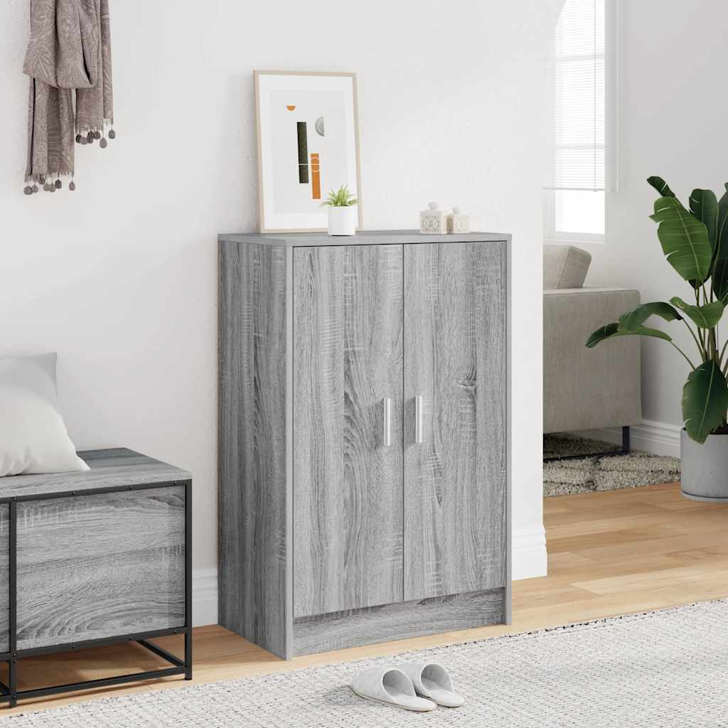 Zapatero de madera contrachapada blanco 31,5x35x70 cm