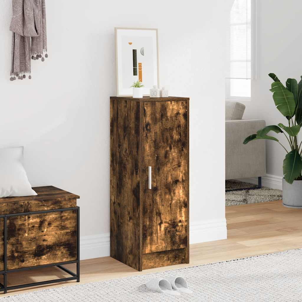 Zapatero de madera contrachapada blanco 30x35x100 cm