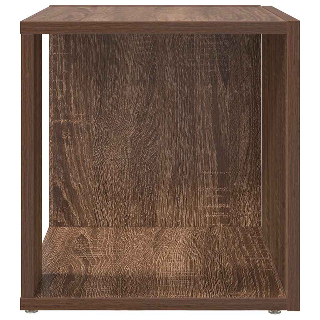 Mesa auxiliar madera contrachapada roble marrón 33x33x34,5 cm