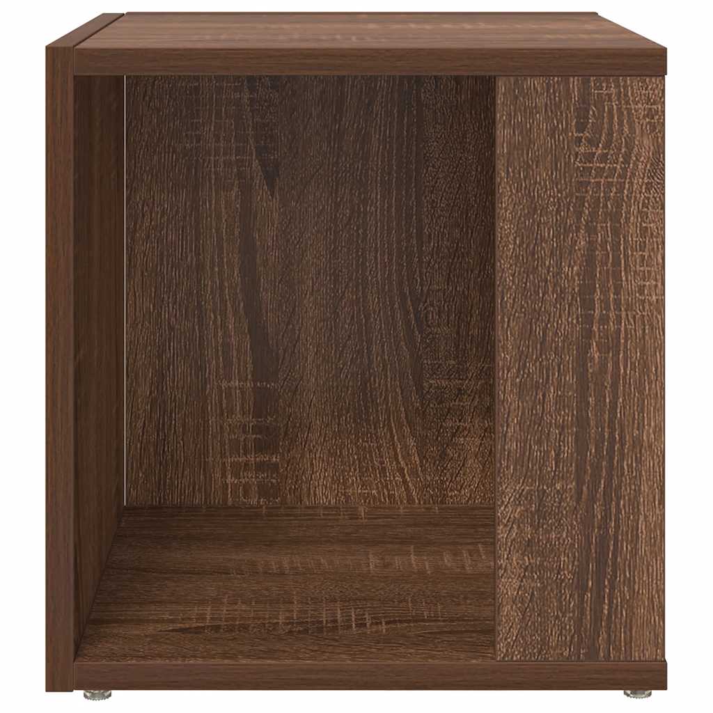 Mesa auxiliar madera contrachapada roble marrón 33x33x34,5 cm