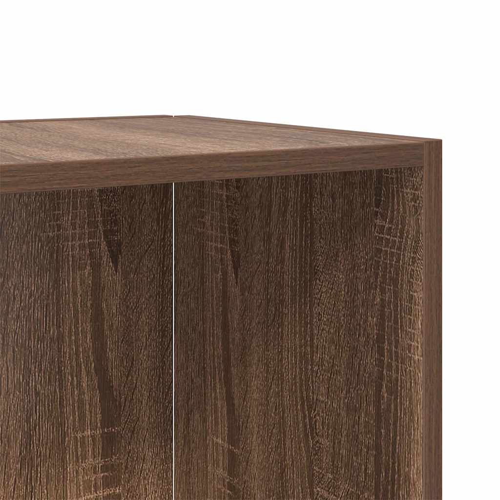 Mesa auxiliar madera contrachapada roble marrón 33x33x34,5 cm