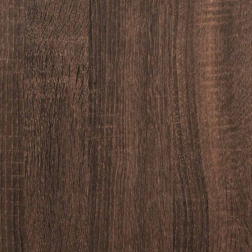 Mesa auxiliar madera contrachapada roble marrón 33x33x34,5 cm