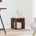 Mesa auxiliar madera contrachapada roble marrón 33x33x34,5 cm