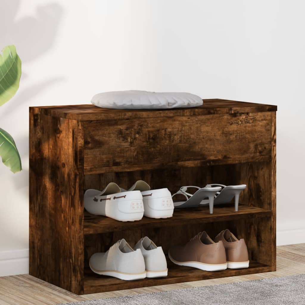 Zapatero de contrachapada color roble 105x35x35 cm