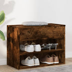 Zapatero de contrachapada color roble 105x35x35 cm
