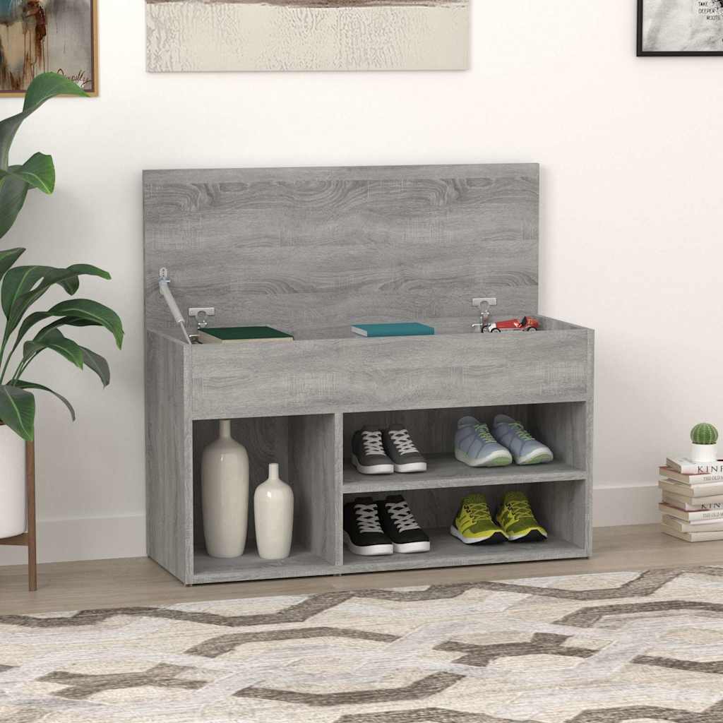 Zapatero de madera maciza de pino 110x38x45,5 cm
