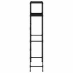 Estantería 2 niveles sobre lavadora hierro negro 69x28x143 cm