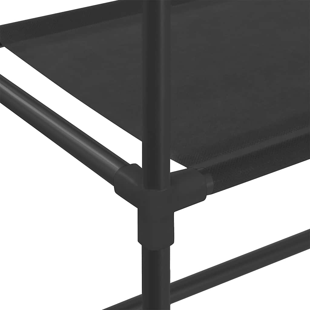 Estantería 2 niveles sobre lavadora hierro negro 69x28x143 cm