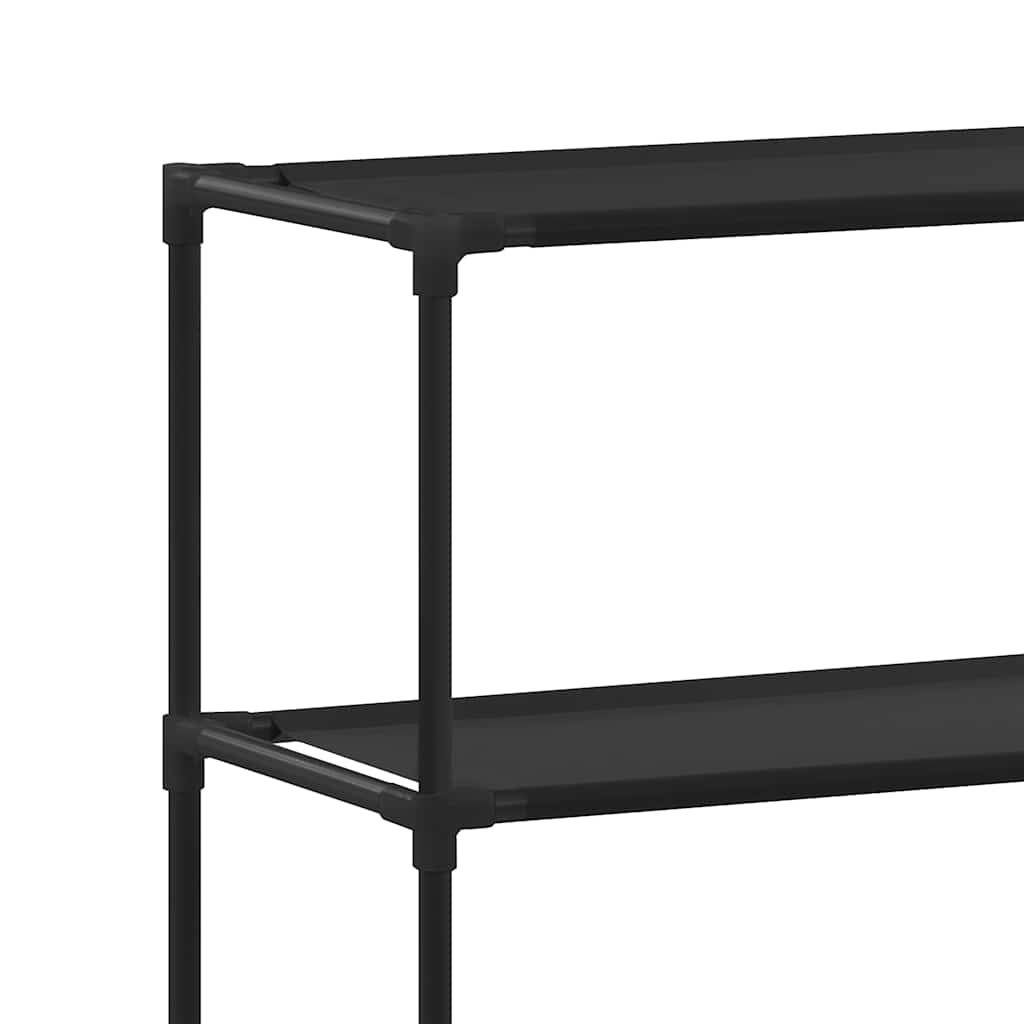 Estantería 2 niveles sobre lavadora hierro negro 69x28x143 cm