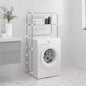 2-tier over washing machine shelving unit black iron 69x28x143 cm