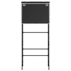 Estantería 2 niveles lavadora hierro negro 71x29,5x170,5cm
