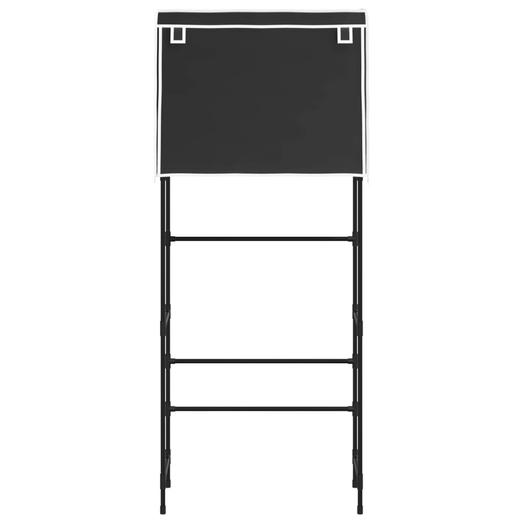 Estantería 2 niveles lavadora hierro negro 71x29,5x170,5cm