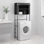 2-tier Washing Machine Rack Black Iron 71x29.5x170.5cm