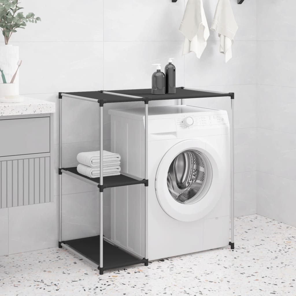 Over-washing machine shelving unit, cream-colored iron, 87x55x90.5 cm