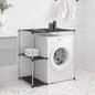 Over-washing machine shelving unit, cream-colored iron, 87x55x90.5 cm